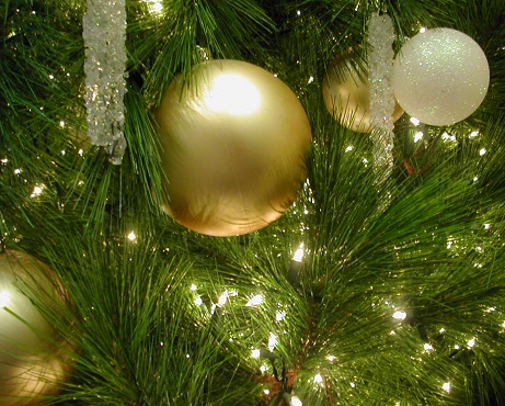 Christmas tree and bauble 