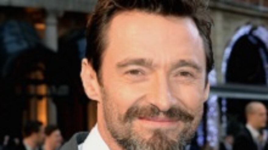 Hugh Jackman and Taron Egerton on the slopes