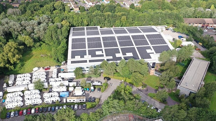 Aerial view of TBY2 at The Bottle Yard Studios